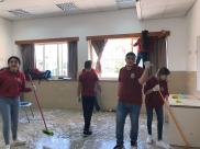 حملة نظافة ووقاية صحية تحت شعار "مدرستي مسؤوليتي" في مدرسة تراسنطا الثانوية بيافا